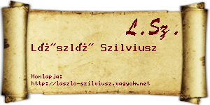 László Szilviusz névjegykártya